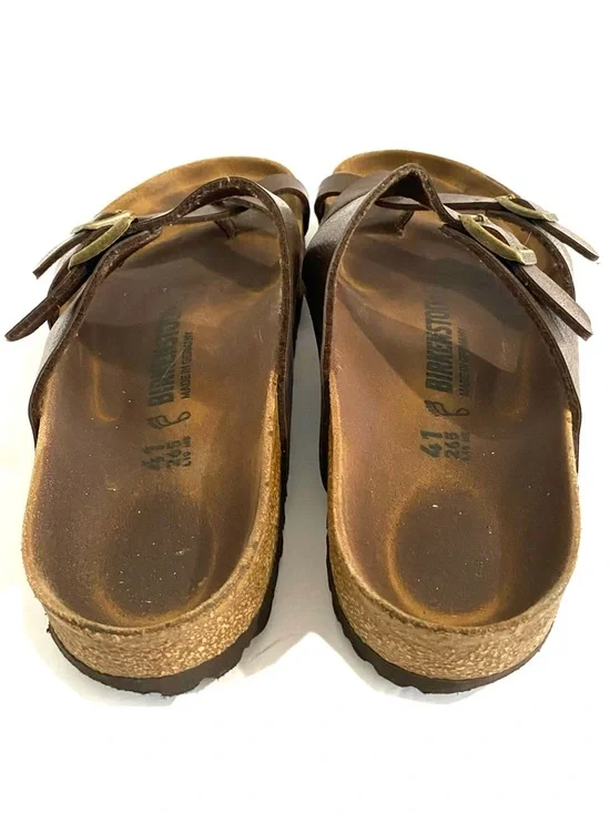 Birkenstock Mayari Toe Loop Sandals Women’s Size 10 Birko Flor Metallic Brown - Picture 7 of 16